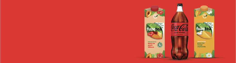 Coca-Cola of Fuze Tea pak of fles 1.5 liter