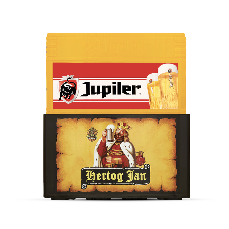 Hertog Jan krat 24x300 ml of Jupiler krat 24x250 ml