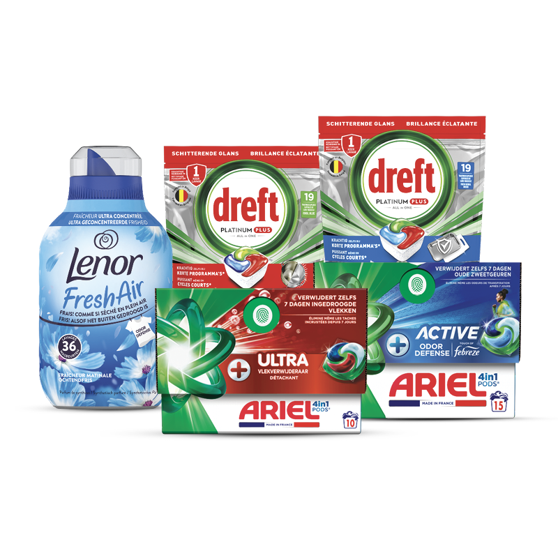 alle Ariel, Lenor of Dreft platinum vaatwastabletten