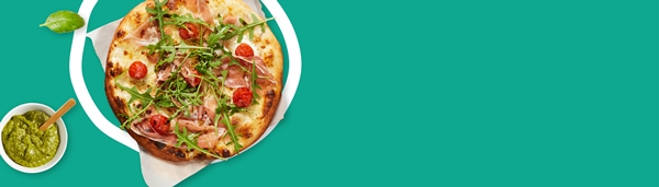 pizza ham tomaat