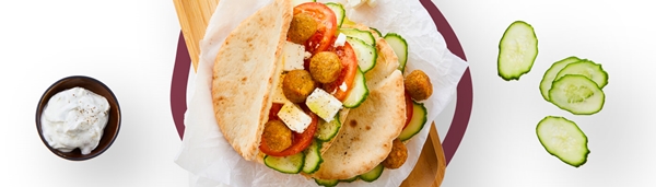 pita met falafel