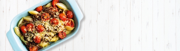 Gehaktschotel met pasta en tomaat
