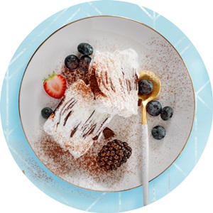 ijzig toetje in de winter 