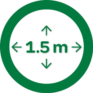 houd 1.5 meter afstand