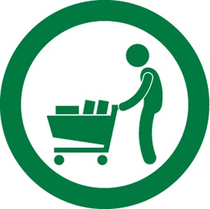 gebruik een winkelwagen