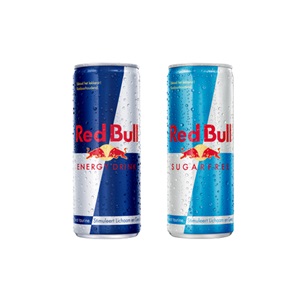 1. koop 2 blikjes Red Bull Energy Drink