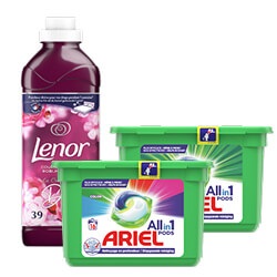 Ariel pods of Lenor