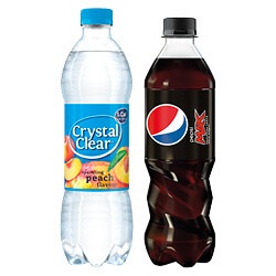 Sourcy vitamin water, Pepsi, Crystal Clear of Royal Club
