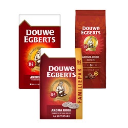 Douwe Egberts Aroma Rood snelfilter, bonen of pads