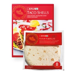 SPAR taco shells of wraps