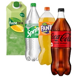 Coca-Cola, Fanta, Sprite of  Fuze Tea
