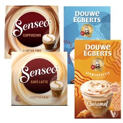Senseo milkbased pads of Douwe Egberts verwenkoffie