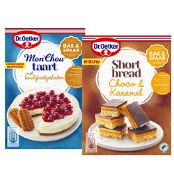 Dr. Oetker kwarktaart, monchoutaart of shortbread