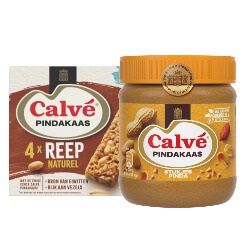 Calvé pindakaas of pindakaasrepen