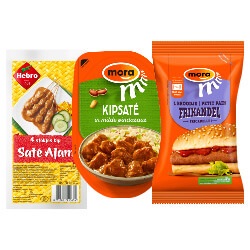 Hebro of Mora saté of snackbroodjes