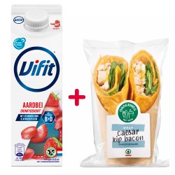SPAR wrap kip caesar en Vifit of Optimel 500ml 