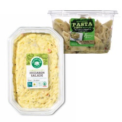 SPAR ambachtelijke salade of Ambachtelijke Keuken aardappel- of pasta salade bak 300/750 gram