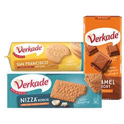 Verkade koek, chocolade of Sultana