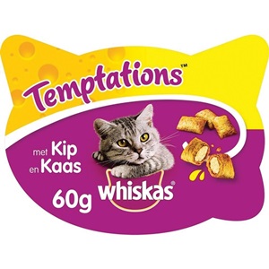 Whiskas Temptations Kip & Kaas 60g
