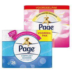 Page grootverpakkingen compleet schoon pak 24 rollen of sensitive pak 16 rollen