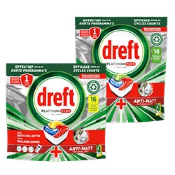 Dreft Platinum Plus vaatwastabletten 10/19 tabletten