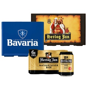Hertog Jan of Bavaria pils krat of 6-pack blik