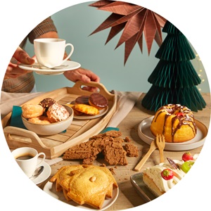 koffietijd bij het kerstontbijt