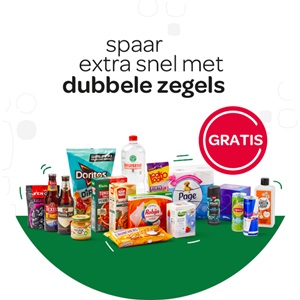1. spaar voor een gratis boodschappenpakket