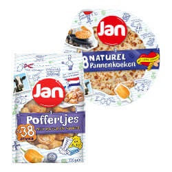 Jan pannenkoeken naturel en poffertjes