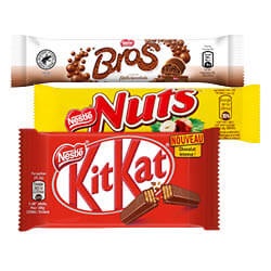 Bros, Lion, Nuts of KitKat singles 18/42 gram