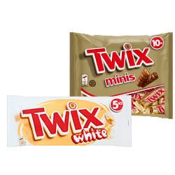 Twix 5-pack 230 of 250 gram of mini's 227 of 333 gram