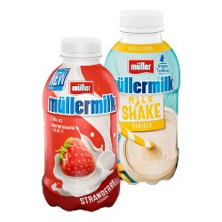 Müller Müllermilk of shakes fles 376/377 ml