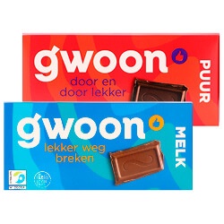 g'woon chocolade tablet 100 of 200 gram