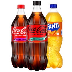 Coca-Cola of Fanta fles 1 liter