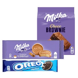 alle Milka of Oreo koek of chocolade