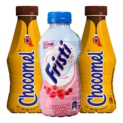 Chocomel of Fristi fles 300 ml