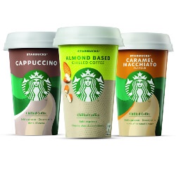 Starbucks beker 220 ml of fles 250 ml