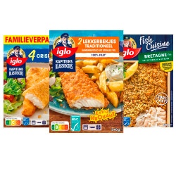 Iglo fish cuisine, kapiteins klassiekers of groente idee