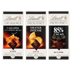 Productfoto van alle Lindt 100 gram