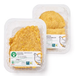 Productfoto van SPAR kipkrokantschnitzel, -cordonbleu, -schnitzel, -satéschnitzel of -burger pak 2 stuks