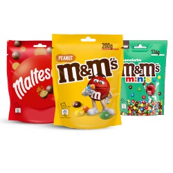 alle M&M's of Maltesers 135/200 gram