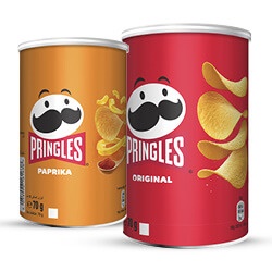 Productfoto van alle Pringles 70 gram