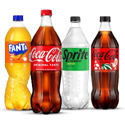 Productfoto van Coca-Cola, Fanta of Sprite fles 1 liter