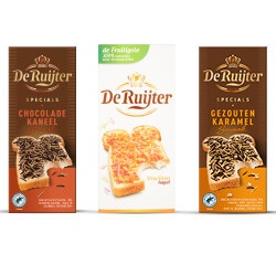 Productfoto van De Ruijter vruchten- bosvruchten-, anijs-, gezouten karamel- of chocolade kaneelhagel