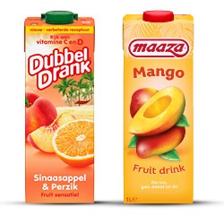 Productfoto van DubbelDrank of Maaza pak 1 liter