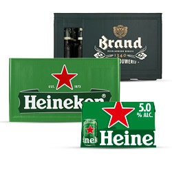 Productfoto van Heineken of Brand pils krat of 6-pack blik