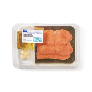 Productfoto van zalmcarpaccio pak 130 gram