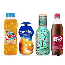 Productfoto van Arizona, Oasis, Dr Pepper of Caprisun kleinverpakking