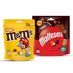 Productfoto van M&M's of Maltesers zak 135-200 gram