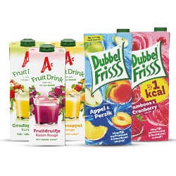 alle DubbelFrisss pak 1.5 of Appelsientje Fruitdrink 1 liter